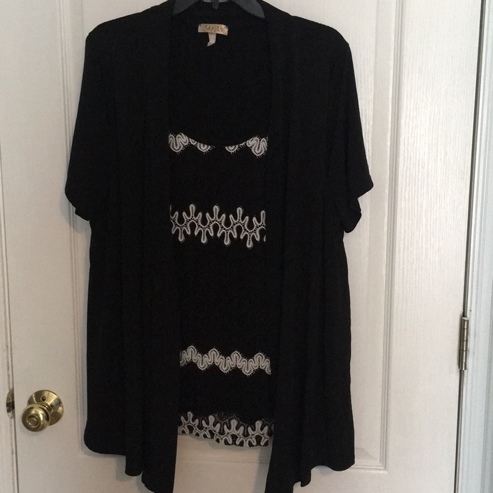 Lavish  Black jacket with built in decorative tank